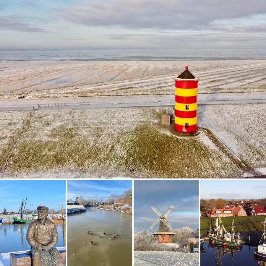 Oltmanns Ferienhaus Bummert Am Hafen Greetsiel Buitenkant foto