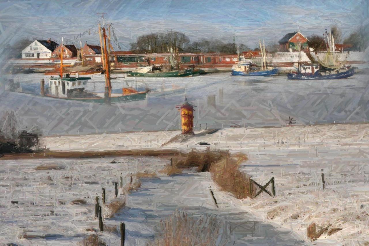 Oltmanns Ferienhaus Bummert Am Hafen Greetsiel Buitenkant foto